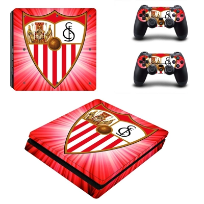 Sevilla FC decal skin for PS4 Slim Console and two controllers