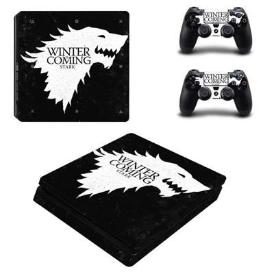 Winter Is Coming decal skin for PS4 Slim Console and two controllers