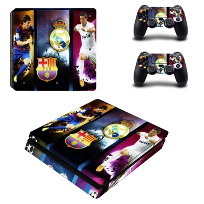 Real Madrid Barcelona decal skin for PS4 Slim Console and .. Real Madrid Barcelona decal skin for PS4 Slim Console and ..