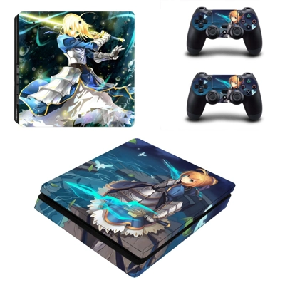 Anime Girl decal skin for PS4 Slim Console and two control.. Anime Girl decal skin for PS4 Slim Console and two control..
