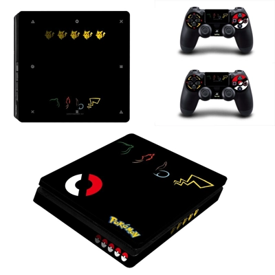 Pokemon Go decal skin for PS4 Slim Console and two controllers