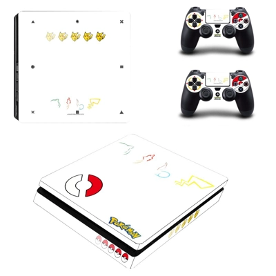 Pokemon Go decal skin for PS4 Slim Console and two controllers