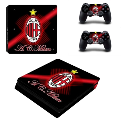 AC Milan decal skin for PS4 Slim Console and two controllers AC Milan decal skin for PS4 Slim Console and two controllers