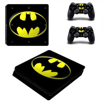Batman decal skin for PS4 Slim Console and two controllers