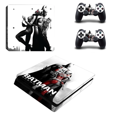 Batman Arkham City decal skin for PS4 Slim Console and two controllers