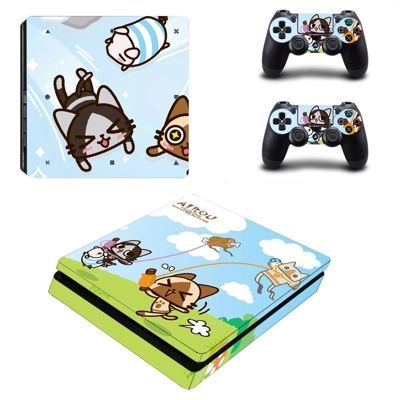 Hello Kitty decal skin for PS4 Slim Console and two controllers