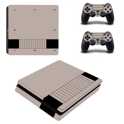Black Row Style decal skin for PS4 Slim Console and two co..