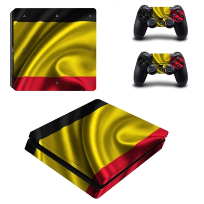 Gold Glossy decal skin for PS4 Slim Console and two controllers