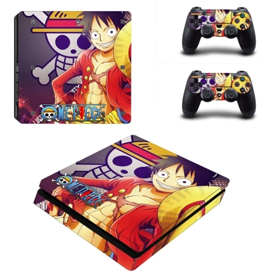 OnePiece decal skin for PS4 Slim Console and two controllers