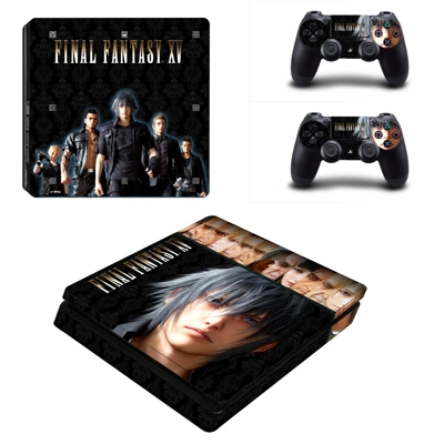 Final Fantasy 15 decal skin for PS4 Slim Console and two c..