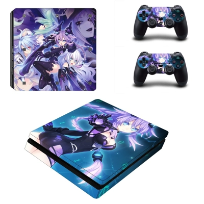 Ryuusei no bifrost decal skin for PS4 Slim Console and two controllers