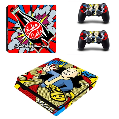 Vault Boy decal skin for PS4 Slim Console and two controll.. Vault Boy decal skin for PS4 Slim Console and two controll..