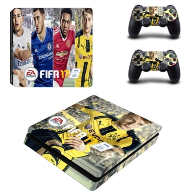 FIFA 18 decal skin for PS4 Slim Console and two controllers