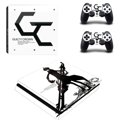 Guilty Crown decal skin for PS4 Slim Console and two contr.. Guilty Crown decal skin for PS4 Slim Console and two contr..