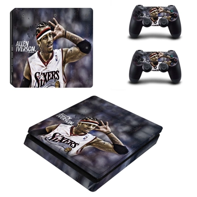 Philadelphia 76ers decal skin for PS4 Slim Console and two controllers