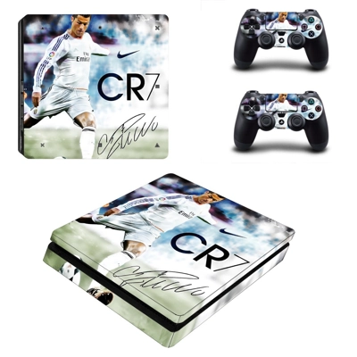 Cristiano Ronaldo decal skin for PS4 Slim Console and two controllers
