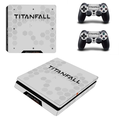 Titanfall decal skin for PS4 Slim Console and two controllers