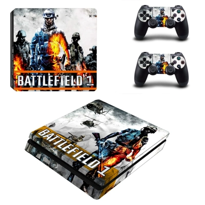 Battlefield 1 decal skin for PS4 Slim Console and two controllers