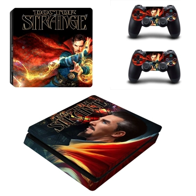 Doctor Strange decal skin for PS4 Slim Console and two con..