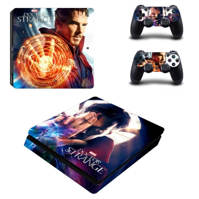 Doctor Strange decal skin for PS4 Slim Console and two con..