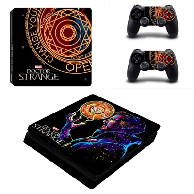 Doctor Strange decal skin for PS4 Slim Console and two con..