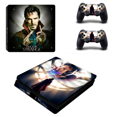 Doctor Strange decal skin for PS4 Slim Console and two con..