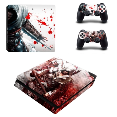 Assassins Creed decal skin for PS4 Slim Console and two co..