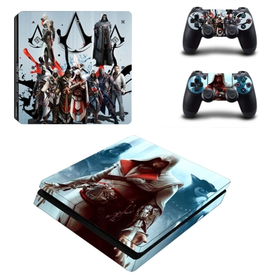 Assassins Creed decal skin for PS4 Slim Console and two controllers
