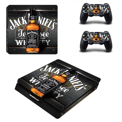 Jack daniels tennessee whisky decal skin for PS4 Slim Console and two controllers