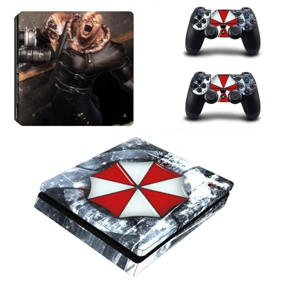 Resident Evil decal skin for PS4 Slim Console and two controllers