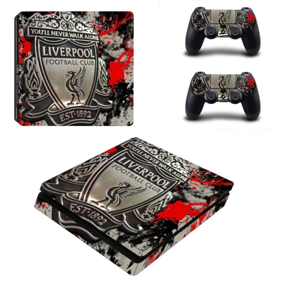 Liverpool Football Club decal skin for PS4 Slim Console and two controllers