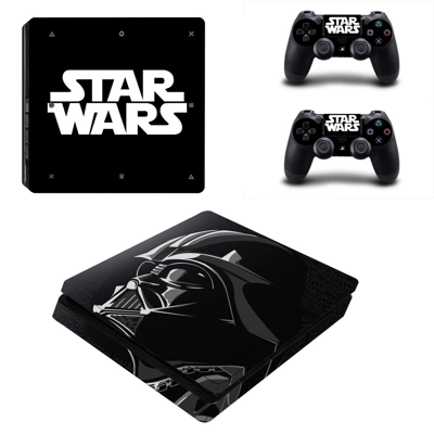 Star Wars decal skin for PS4 Slim Console and two controll.. Star Wars decal skin for PS4 Slim Console and two controll..