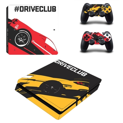 Driveclub decal skin for PS4 Slim Console and two controllers