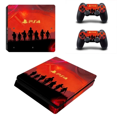 Red Dead Redemption 2 decal skin for PS4 Slim Console and .. Red Dead Redemption 2 decal skin for PS4 Slim Console and ..