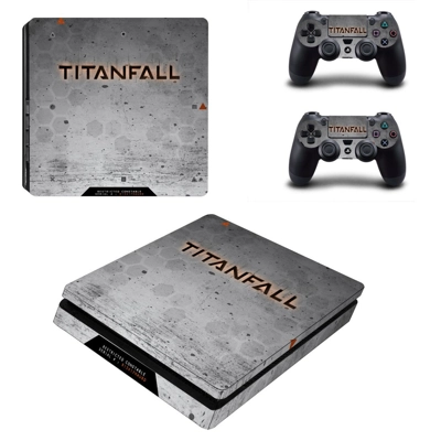 Titanfall decal skin for PS4 Slim Console and two controll.. Titanfall decal skin for PS4 Slim Console and two controll..