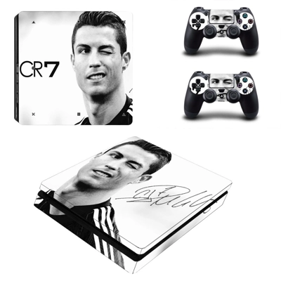 Cristiano Ronaldo decal skin for PS4 Slim Console and two controllers
