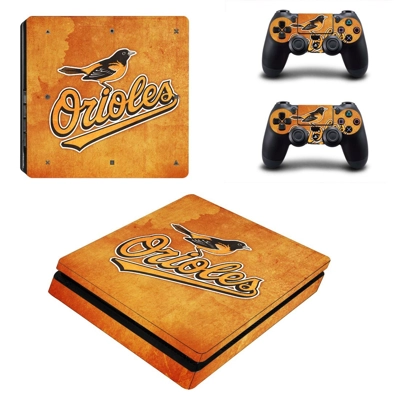 Baltimore Orioles decal skin for PS4 Slim Console and two controllers