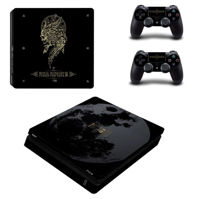 Final Fantasy 15 decal skin for PS4 Slim Console and two c..