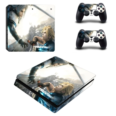 Final Fantasy decal skin for PS4 Slim Console and two cont..