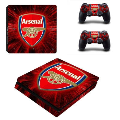 Arsenal decal skin for PS4 Slim Console and two controllers