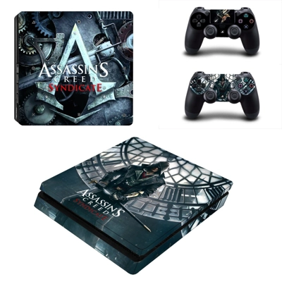 Assassin's Creed decal skin for PS4 Slim Console and two c..