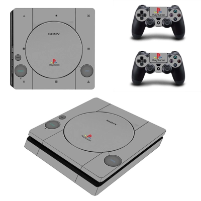 Classic decal skin for PS4 Slim Console and two controllers
