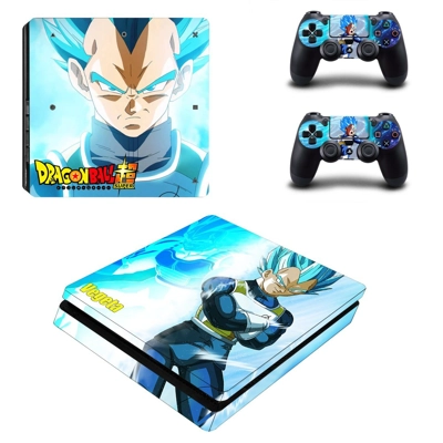 Dragon Ball Super decal skin for PS4 Slim Console and two controllers