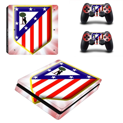 Atletico madrid decal skin for PS4 Slim Console and two co.. Atletico madrid decal skin for PS4 Slim Console and two co..