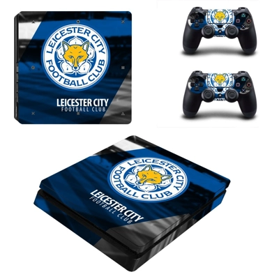 Leicester City decal skin for PS4 Slim Console and two con.. Leicester City decal skin for PS4 Slim Console and two con..