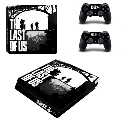 The Last of US decal skin for PS4 Slim Console and two con.. The Last of US decal skin for PS4 Slim Console and two con..
