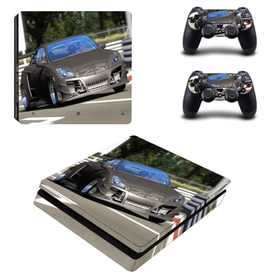 Nice cars decal skin for PS4 Slim Console and two controll.. Nice cars decal skin for PS4 Slim Console and two controll..