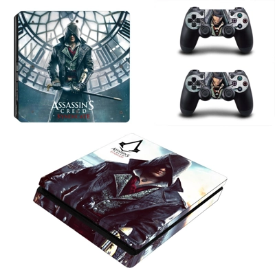 Assassin's Creed Syndicate decal skin for PS4 Slim Console and two controllers