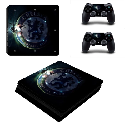 Chelsea FC decal skin for PS4 Slim Console and two control.. Chelsea FC decal skin for PS4 Slim Console and two control..