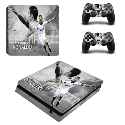 Cristiano Ronaldo decal skin for PS4 Slim Console and two .. Cristiano Ronaldo decal skin for PS4 Slim Console and two ..